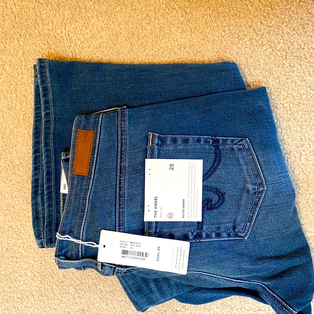 AG jeans distressed stretch boot cut